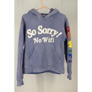 Madhappy Hoodie‎ Womens XS Purple Lavender So Sorry No Wifi Graphic Streetwear